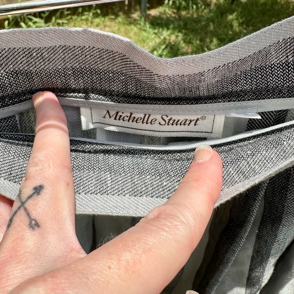 Vintage striped pleated midi skirt - Picture 7 of 9